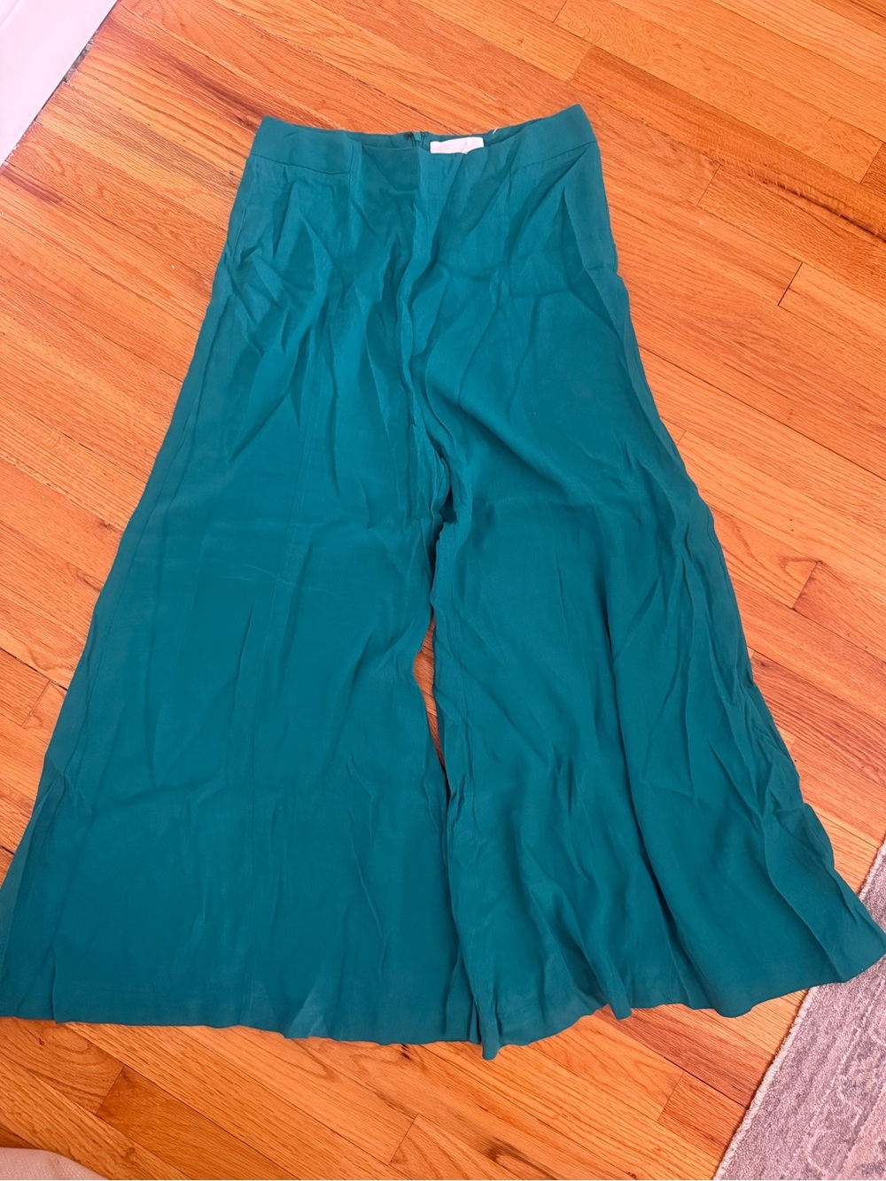 Anthropologie ETT:TWA Wide Leg Pants Size 10 Teal Green Flowy